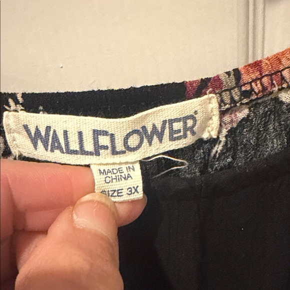 Wallflower Black Floral Slip Maxi with Pink and Cream Roses - Picture 2 of 5